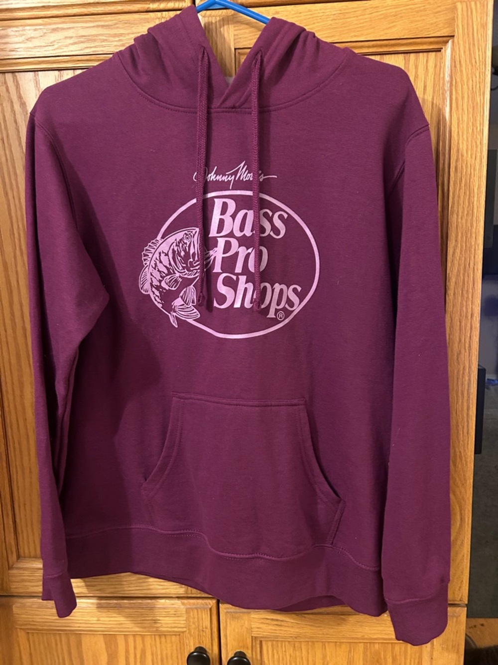 Bass Pro Shops Burgundy Pullover Hoodie with Logo